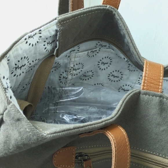 MYRA Aztec Messenger Bag Leather Saddle Blanket Tapestry - Picture 7 of 17